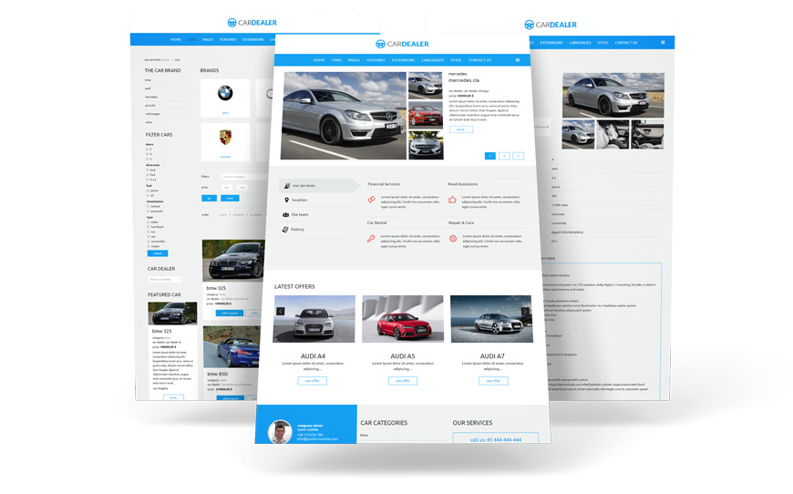Cars offer presentation Joomla template