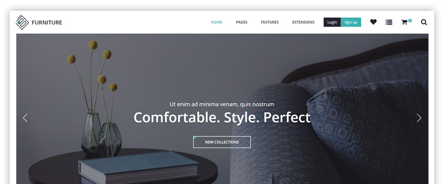 Furniture and decor eCommerce website template