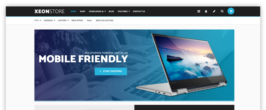 eCommerce website template for the electronics store