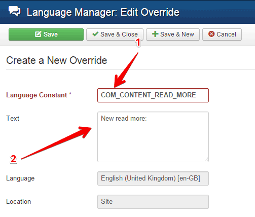 Create a language override