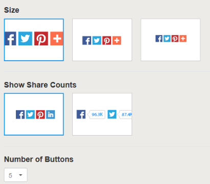 sharing buttons