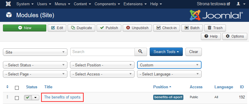 How to display a module in Joomla article?