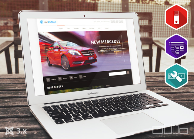 JM Car Dealer - multipurpose Joomla 3 template for product listings with add to quote feature
