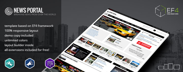 JM News Portal - responsive Joomla template for news and magazine websites
