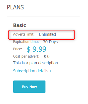 Unlimited ads plan